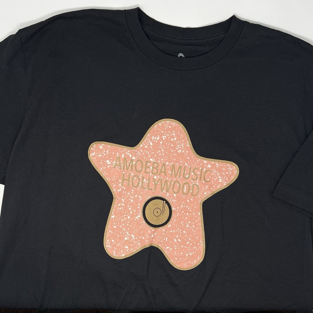 Amoeba‎ Music Hollywood Black Graphic T-Shirt Adult Size XL